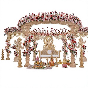 South Indian Luxury Modern Muhurtham Mandapam Decoration Customized Swarna Gopuram Wedding Mandap Fiberglass Lightweight Indoor - Product Image 1
