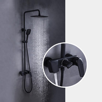 Nouveau Design Salle De Bains Lumineux Showroom Chaud Froid Eau Douce Pluie Mélangeur Bain & Douche Robinet Ensemble