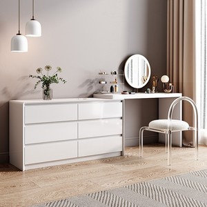 <span class=keywords><strong>Table</strong></span> de maquillage pliante en bois de luxe moderne, meuble extensible et éclairé pour la chambre à coucher, la salle à manger, accès facile à la vie - Product Image 2