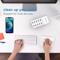 Usine en gros 50W 10 ports USB Station de charge Hub adaptateur pour téléphone iPad pour caméras de charge multi-appareils écouteurs