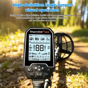 เครื่องตรวจจับโลหะทองคำแบบหลายความถี่ S63 IP68 กันน้ำได้อย่างสมบูรณ์แบบ ใช้แบตเตอรี่ลิเธียมแบบชาร์จได้ ได้รับการรับรองมาตรฐาน ROHS ผลิตในจีนแผ่นดินใหญ่ S63 - Product Image 2