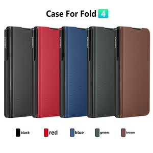 เคสหนังบางเบาสำหรับ Samsung Galaxy Z Fold 4 พร้อมช่องใส่ปากกา TPU ดีไซน์ฝาพับ - Product Image 5