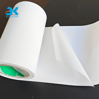 Rouleau de papier synthétique vinyle auto-adhésif blanc brillant à fusion à chaud pour presses jet d'encre/laser/numériques – Papier autocollant lisse