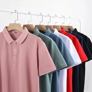 Nueva Camisa Polo de Manga Corta para Hombre, Estilo Casual de Negocios, Color Sólido con Diseño de Flor, Transpirable, Cómoda y Versátil para el Verano - Product Image 1