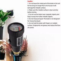 Testeur de pH et humidimètre de sol à main avec sonde métallique hygromètre 10-80% pour test de pH et d'humidité de jardin