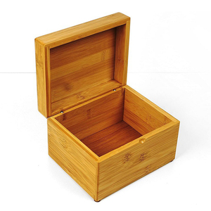 Caja de lata organizadora de tarjetas de recetas rústicas impresas personalizadas de bambú personalizado - Product Image 5