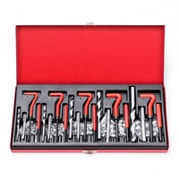Kit d'inserts filetés multifonctionnels en acier de qualité industrielle portable de 131 pièces, ensemble complet d'outils de démontage et de réparation de boulons et de vis