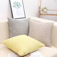 Housse de coussin solide blanc gris doux chaud marocain bande décorative velours côtelé décoration de la maison housse de coussin pour canapé