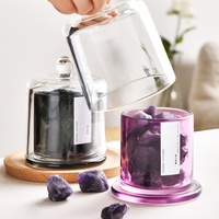 Verre coloré grande taille récipient en verre cristal pierre aromathérapie parfum de maison huile essentielle diffuseur d'arôme en verre