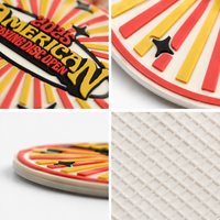 Vente en gros Promotion 3D Logo personnalisé Tapis en silicone PVC Souple en caoutchouc Pvc Dessous de verre pour tasses Patch Type de produit