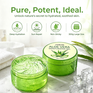 Gel Idratante all'Aloe Vera, Gel Viso e Corpo Lenitivo e Sbiancante, Riparatore per <span class=keywords><strong>Scottature</strong></span> Solari, <span class=keywords><strong>Crema</strong></span> all'Aloe Vera per la Cura della Pelle - Product Image 2
