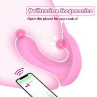 Vibrateur à commande par application, jouet sexuel pour femmes, contrôle par téléphone, télécommande longue distance, portable, 10 vitesses, étanche IPX7, USB, qualité alimentaire, rose, sexuel