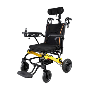 <span class=keywords><strong>Fauteuil</strong></span> roulant <span class=keywords><strong>électrique</strong></span> pliable facilement avec cadre en alliage d'aluminium, batterie au lithium portable réglable DC24V 12Ah, capacité de 100 kg, certifié CE - Product Image 2