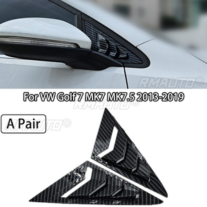 Front Triangle <b>Window</b> Louver for VW Golf 7 MK7 MK7.5 2013-2019 Side Shutter <b>Shades</b> Cover Trim Sticker Vent Carbon Car Accessory - Product Image 1