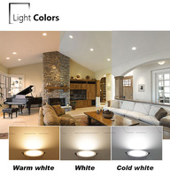 Eclairage d'intérieur Led encastré 18w, 10 pièces, lampe ronde et carrée, boitier, lumière d'intérieur