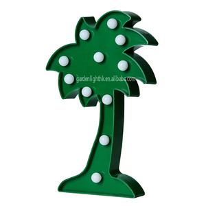 Battery-Powered Durable Plastic Spring Summer <b>Tabletop</b> Decor 3D Green Cocnut <b>Tree</b> with White Berries for Home Restaurant Party - Product Image 2