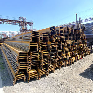 Tablestaca Tipo 2 U9 de 12 Metros y 586 Kilos, Tablestaca de Acero/Tablestaca Ranurada en Forma de U con Perno Lateral, Tablestaca de Acero Tipo U - Product Image 1