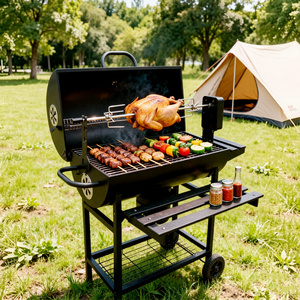 Kit de Asador de <span class=keywords><strong>Pollo</strong></span> de Hierro para Fiestas al Aire Libre, Asador Eléctrico, Parrilla de Carbón con Rotación Automática - Product Image 5