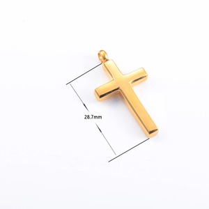 Collier pendentif croix chrétienne en acier inoxydable pour femmes et hommes, breloques pour chaîne, ras-de-cou, bijoux de prière minimalistes, accessoires - Product Image 3