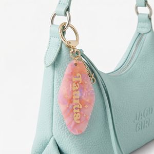 Nuevo Llavero con Dije de Acrílico Rosa con Símbolo del Zodiaco <span class=keywords><strong>Tauro</strong></span>, Abril, <span class=keywords><strong>Mayo</strong></span>, Personalizado, Colorido, para Bolso - Product Image 2