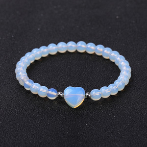 Handmade Unisex Buddhist Trendy Tiger Eye Rose Quartz <b>Beaded</b> <b>Bracelet</b> with Heart Charm 6mm Natural Rose Quartz Anniversary Gift - Product Image 3
