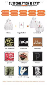Ventes en gros de sweats à capuche unisexes de haute qualité 300GSM sans cordon, sweats à capuche vierges personnalisables avec logo - Product Image 4