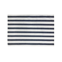 Serviette de cuisine rectangulaire 60x40cm en coton tissé 100% lavable, design moderne, bleu marine, à carreaux et rayures, modèle WUJI TW21179