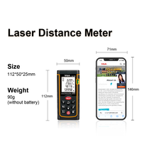 Télémètre laser numérique industriel VA-T40, portée 40 m, mesure de surface et de volume, théorème de Pythagore, niveau à bulle, IP54, rétroéclairé