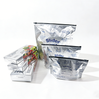Sachets d'emballage personnalisés en aluminium refermables à fermeture éclair, 10 pièces par boîte, 3 tailles, autoportants, réutilisables, thermoscellables pour thé, aliments, aliments pour animaux, gelée