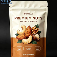 Sac d'emballage extérieur composite personnalisé de qualité alimentaire, avec fermeture éclair, auto-scellant, thermoscellable, en aluminium, sous vide, avec logo imprimé