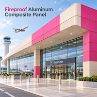Panneau composite en aluminium ignifuge de 4 mm 4x8 pieds, revêtement PVDF bronze ACP pour façades de bâtiments commerciaux