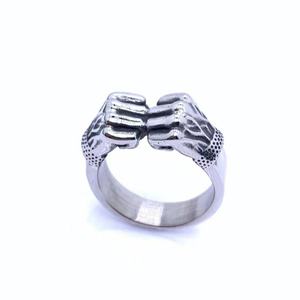 Anillo de Dedo Deportivo de Acero Inoxidable con Diseño de Puño de Boxeo Retro y Personalizado para Fiestas de Compromiso y Aniversarios, Venta al por Mayor - Product Image 1