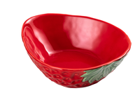 Service de table en céramique personnalisé avec motif fraise vintage, comprenant un bol, vaisselle en porcelaine pour une célébration mignonne