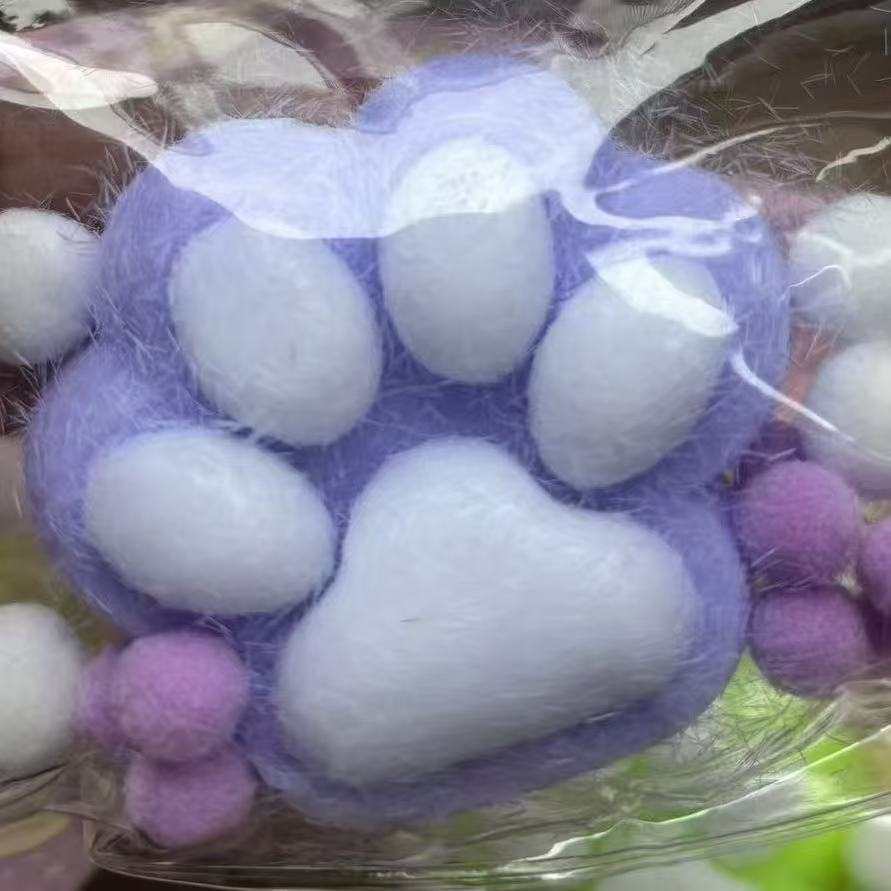 Pelo de garra de gato morado 7CM