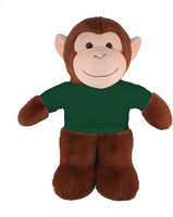 Peluche de Mono Flexible de 19 cm con Camiseta Personalizada, Regalo con Texto Personalizado, para Otras Ocasiones, Edades 5-7 (Naranja)