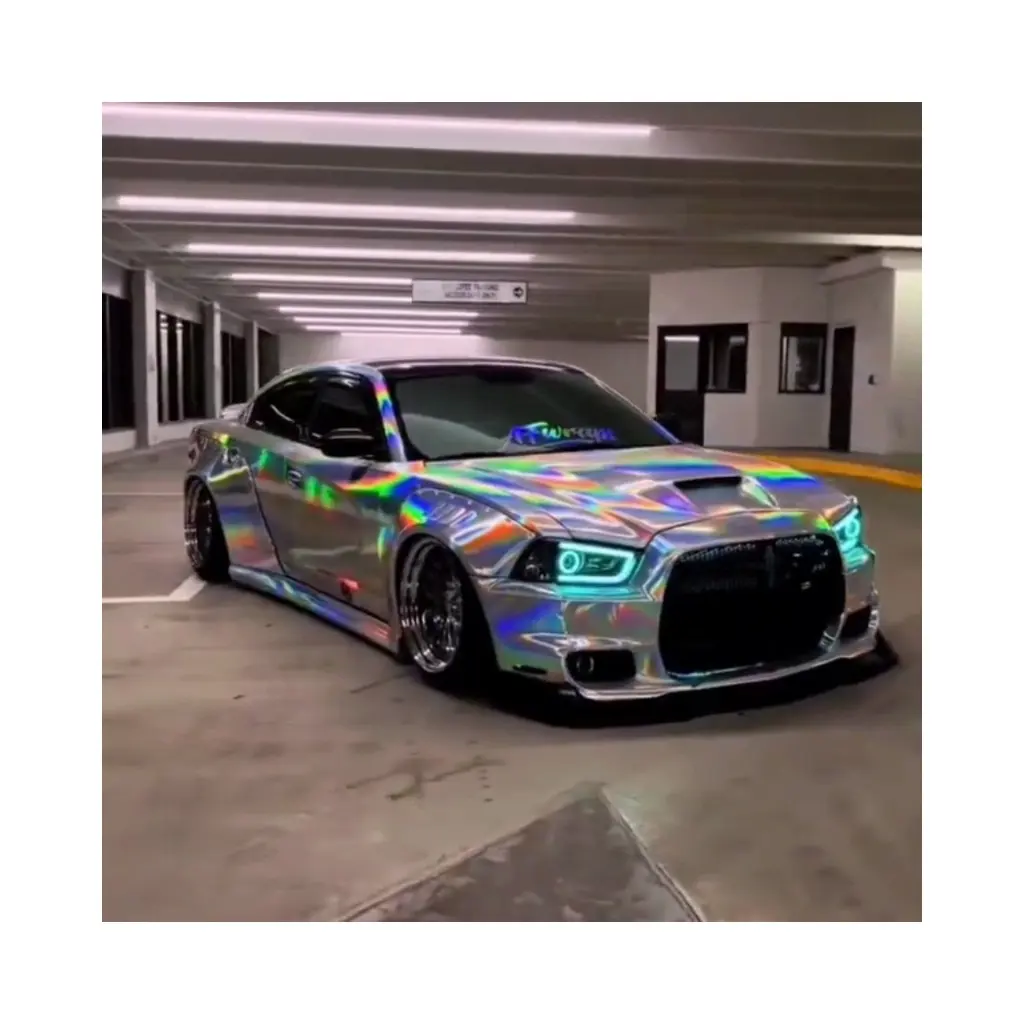 Monster film Laser Electroplated Silver car vinyl wrapping PVC vinyl car wrap