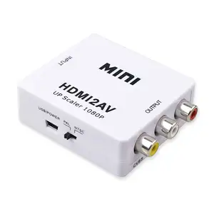 Mini HDMI2AV to RCA Audio Video AV CVBS Adapter Converter up to 1080P for Camera Application with 1-Year Warranty
