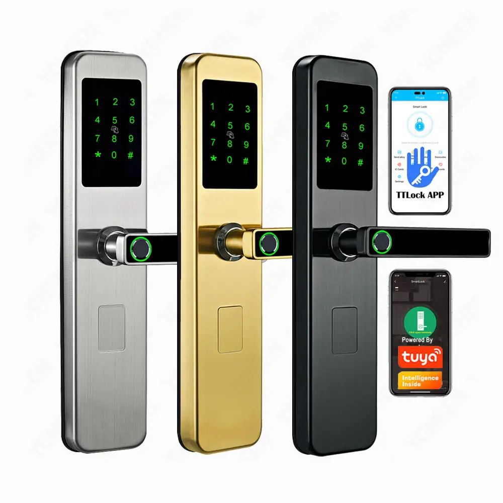 TTLock oder TUYA APP wifi Neues Design Hot Sale Wasserdicht Smart Digital Türschlösser Smart Fingerprint Keypad Türschloss