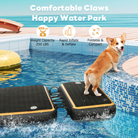 59x31.5x12 pouces flottant piscine pour animaux de compagnie escaliers chien piscine bateau échelle d'eau gonflable chien piscine rampe
