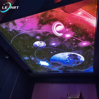 Jazz Pop Plafond Plafon Étoiles Pvc Décorations Maison Panneaux 3d Boîte de Nuit Éclairage Dynamique RVB Plafond Designs