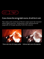 Projecteur laser tricolore 4K N1S - DLP Android Home Cinéma - Grand écran 100 pouces