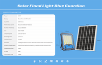 Projecteur LED solaire photovoltaïque étanche IP66 en aluminium pour jardin, caméra vidéo 4G, 200W-2000W