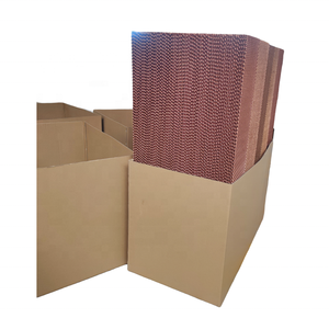 Almohadilla de enfriamiento por evaporación de muestra gratis para granjas porcinas, planta industrial, ganado, Color marrón, precio de fábrica, revestimiento negro - Product Image 6