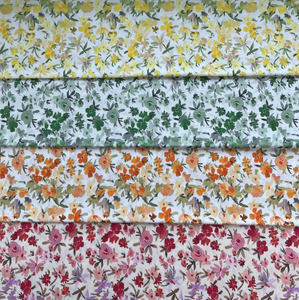 Kustom cetak 100% katun tenun Digital cetakan bunga kain Poplin untuk gaun kemeja - Product Image 5