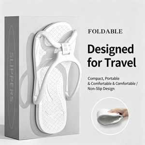 Chaussons de voyage pliables en EVA, légers, antidérapants, pour hôtel, faciles à ranger, pour usage quotidien - Product Image 5