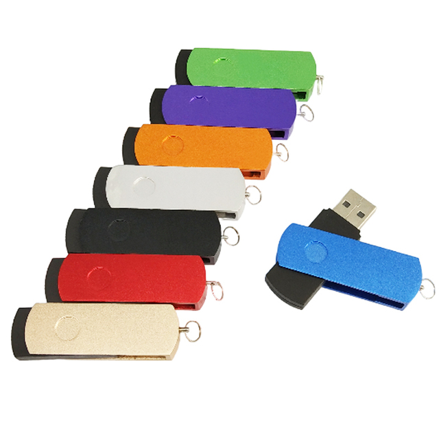 Promotional Gadgets Metal Swivel Usb Flash Drive 2.0 4GB 8GB 16GB 32GB Custom logo Flash Memory Stick High Speed USB Stick