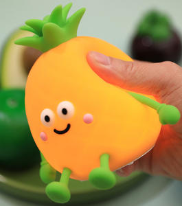 Cute LED USB Rechargeable Pineapple Silicone Night Lamp Clap Control RGB Sleep Atmosphere <b>Lights</b> For kids Bedroom - Product Image 2