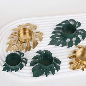 Vintage kreative Eisen-Metall-Schildkröte Rückseite Blatt-Kerzenhalter Kerzenlicht Abendessen Deko-Requisite Schreibtisch-Ornament für Teelichter-Kerze - Product Image 1