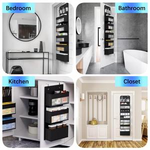 Wardrobe <b>Storage</b> <b>Rack</b> with Multi-Tier, Multi-Pocket, High-Capacity <b>Storage</b> Bags, Removable Hanging Fabric Bags - Product Image 6