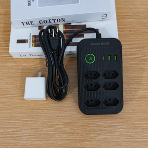 NUEVO Adaptador de Enchufe Brasileño/Suramericano NEW TIMES con 6 Tomas de Corriente, USB Tipo C, Interruptor, Expansión de Enchufe, Toma de Pared ABS, 10A - Product Image 3